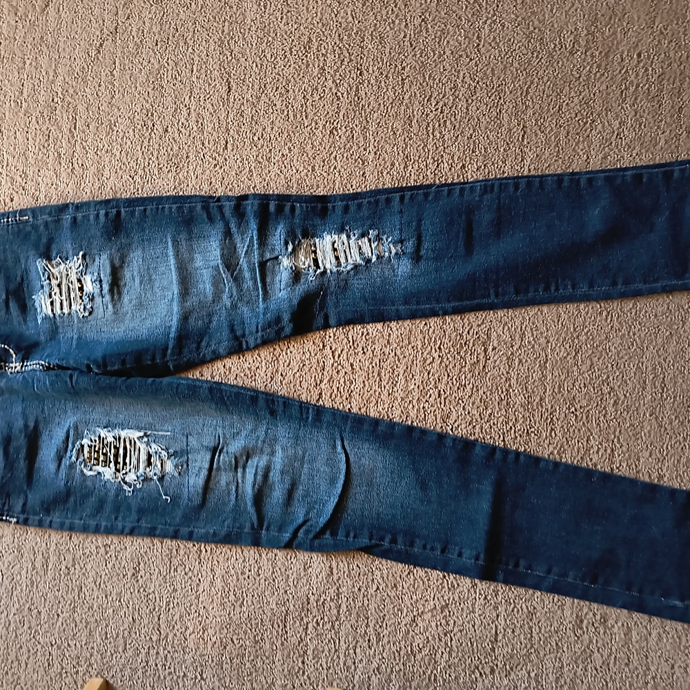 Rampage Dark Blue Distressed Women Jeans
